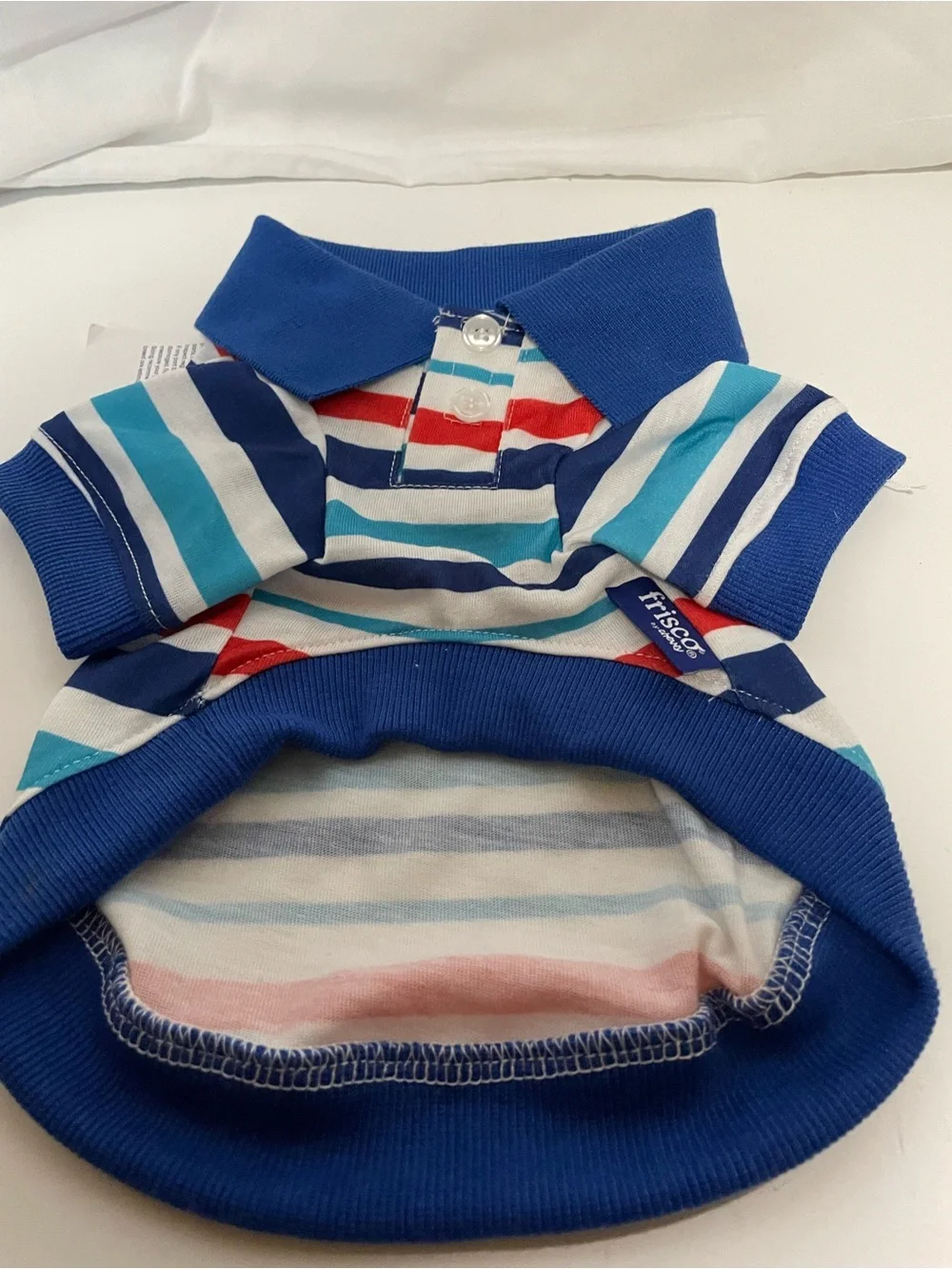 Frisco Blue Striped Polo Dog Shirt